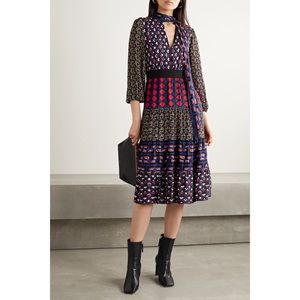 Alice and Olivia Karolina Sleeve Midi Dress